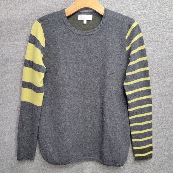 LISA TODD POP STRIPE CASHMERE SWEATER, SIZE S - Picture 2 of 7